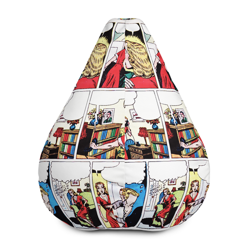 MAITARI AMOUREUX All-Over Print Bean Bag Chair w/ filling