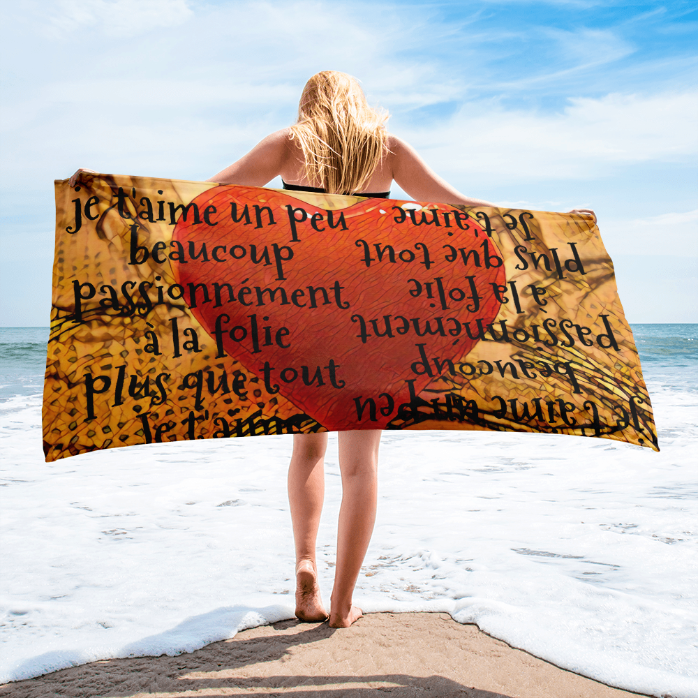 HEART ME! Je t'aime un peu beaucoup Towel
