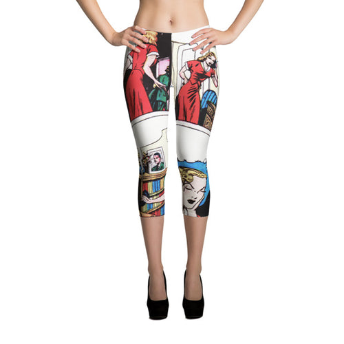 LET'S CALL VINTAGE ROMANCE Capri Leggings